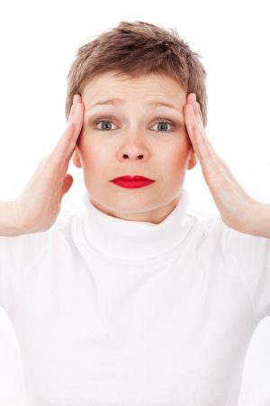 woman with headache