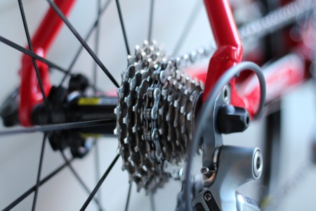bike chain around gear