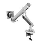 A Monitor Arm-Single on a white circle background.